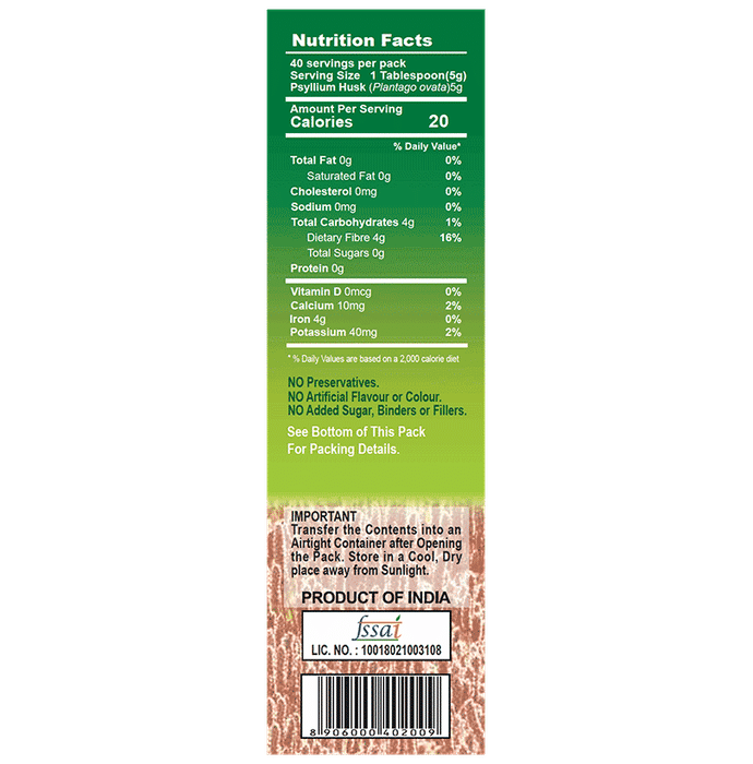 Deer Brand Sat Isabgol Psyllium Husk Powder (200gm Each)