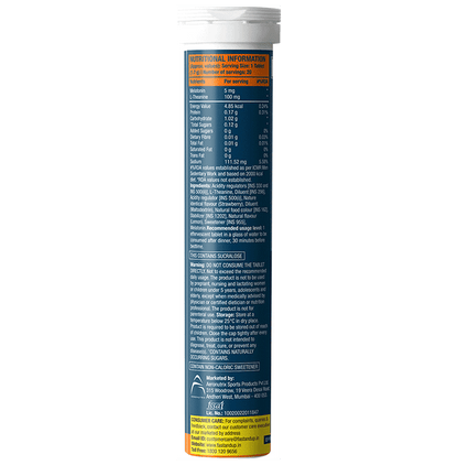 Fast&Up Melatonin 5mg + L-Theanine Effervescent Tablet Strawberry