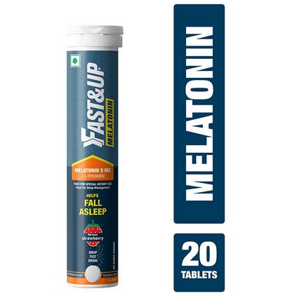 Fast&Up Melatonin 5mg + L-Theanine Effervescent Tablet Strawberry