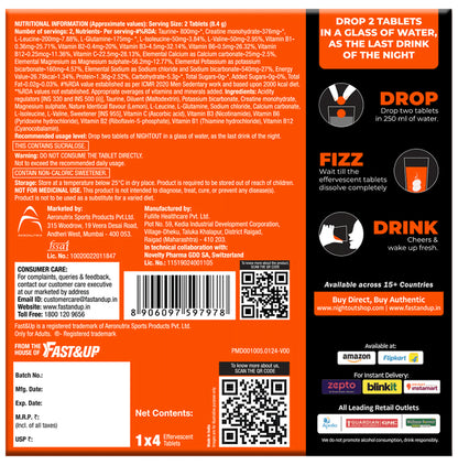 Fast&Up Nightout Effervescent Tablet Fizzy Apple