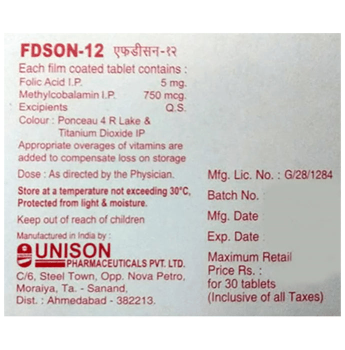 Fdson 12 Tablet