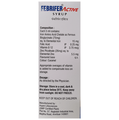 Febrifer Active Syrup Delicious