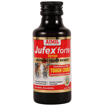 Aimil Pharmaceuticals Jufex Forte Syrup | Relieves Cough, Sore Throat, Congestion & Infections