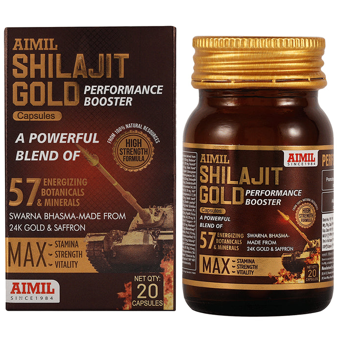 Aimil Pharmaceuticals Shilajit Gold Performance Booster Capsule - Classic Derma
