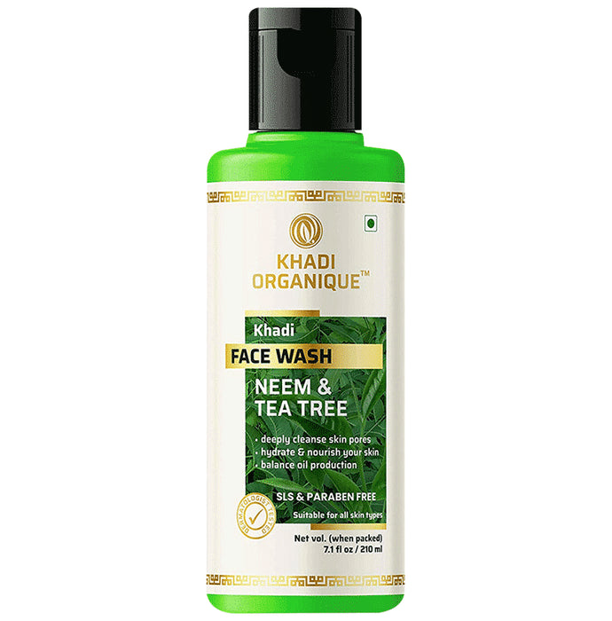 Khadi Organique Face Wash Neem & Tea tree SLS & Paraben Free - Classic Derma