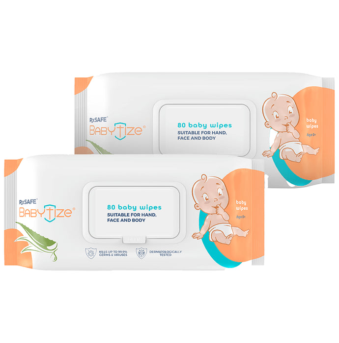Babytize Baby Wipes (80 Each) - Classic Derma