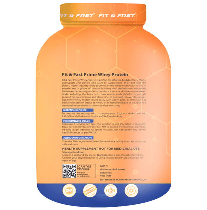 Buy Fit & Fast Prime Whey Protien Powder Online | Classic Derma ...