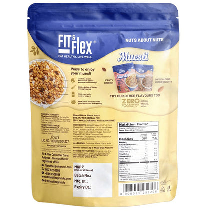 Fit & Flex Combo Pack of Muesli Fruity Crunch, Nuts About Nuts & Choco Almond Cookie Delight (210gm Each)