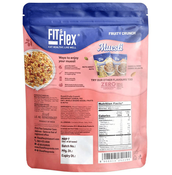 Fit & Flex Combo Pack of Muesli Fruity Crunch, Nuts About Nuts & Choco Almond Cookie Delight (210gm Each)