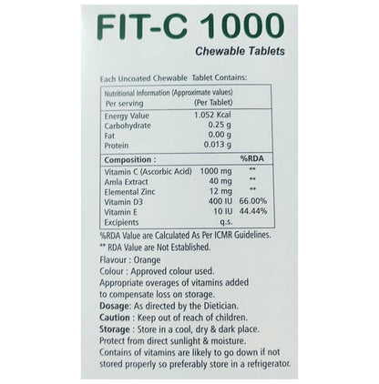 Fit-C 1000 Chewable Tablet