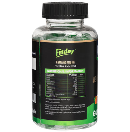 Fitday Ashwagandha KSM 66 Herbal Gummies Tamarind
