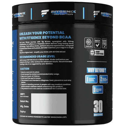 Fitgenix Nutrition Beyond BCAA Powder Watermelon