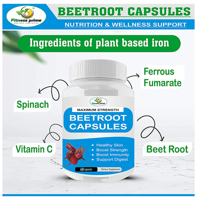 Buy Fitness Prime Maximum Strength Beetroot Capsule Online | Classic ...