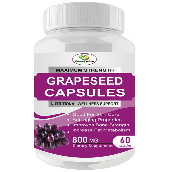 Fitness Prime Maximum Strength Grapesseed Capsule 800mg - Classic Derma