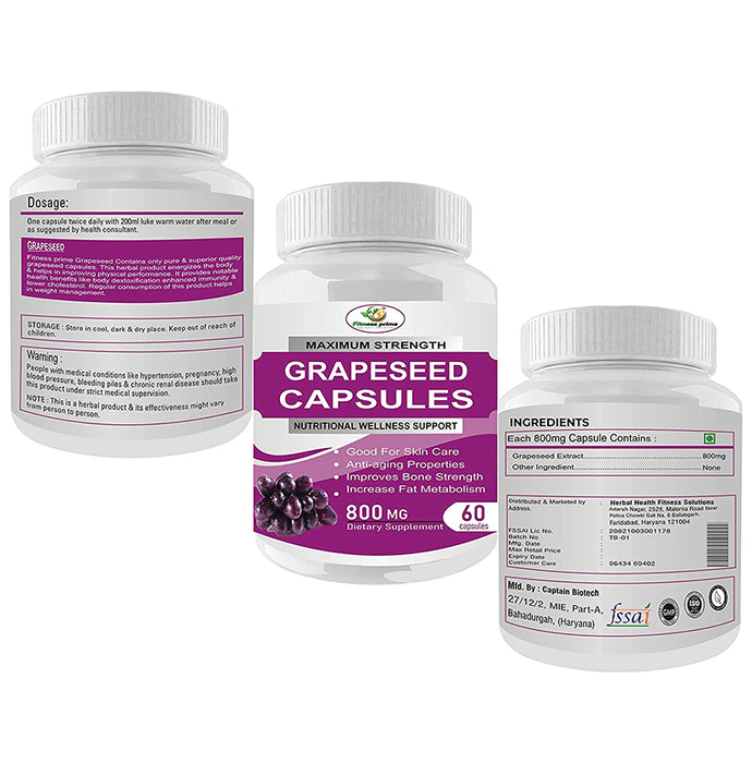 Fitness Prime Maximum Strength Grapesseed Capsule 800mg