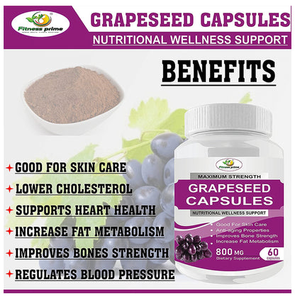 Fitness Prime Maximum Strength Grapesseed Capsule 800mg