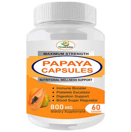 Fitness Prime Maximum Strength Papaya Capsules 800mg - Classic Derma