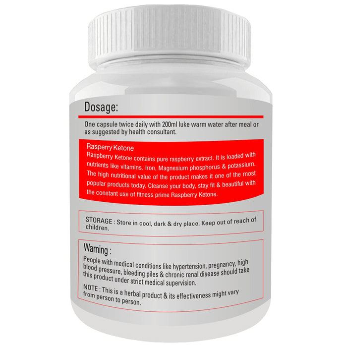 Buy Fitness Prime Maximum Strength Raspberry Ketone Nutrition ...