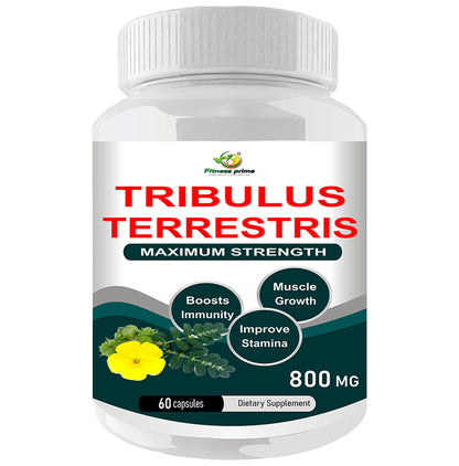 Fitness Prime Tribulus Terrestris Maximum Strength 800mg Capsule - Classic Derma
