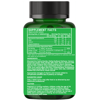 Fittr Bites Glucosamine MSM Tablet