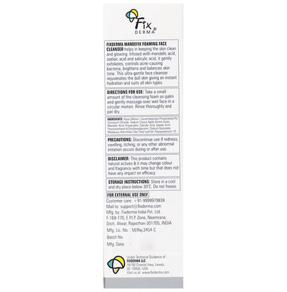 Fixderma Mandefix Foaming Face Cleanser