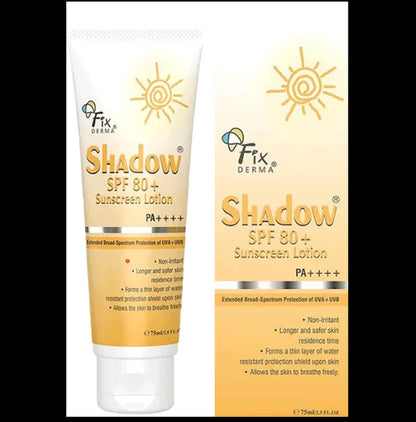 Fixderma Shadow Sunscreen Lotion SPF 80+ - Classic Derma