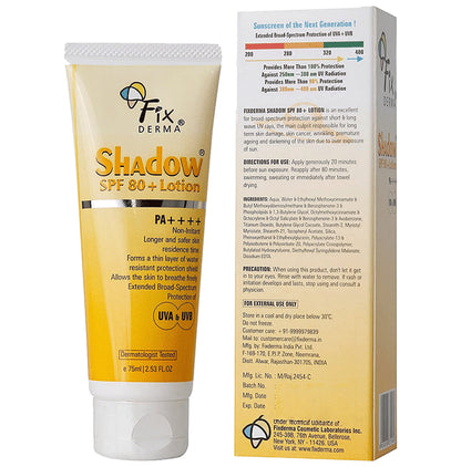 Fixderma Shadow Sunscreen Lotion SPF 80+