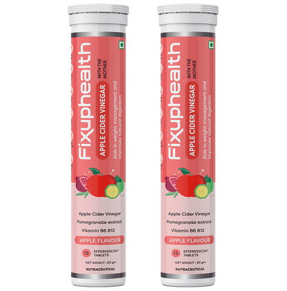 Fixuphealth Apple Cider Vinegar Effervescent Tablet with the Mother (15 Each) Apple - Classic Derma