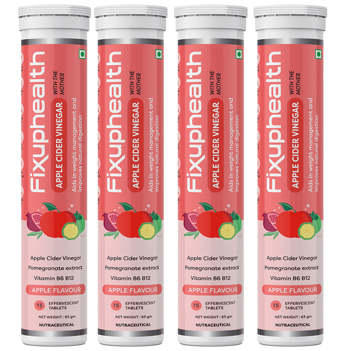 Fixuphealth Apple Cider Vinegar Effervescent Tablet with the Mother (15 Each) Apple - Classic Derma