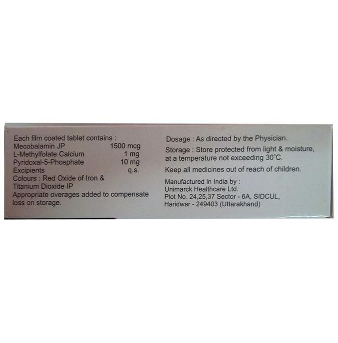 Foliact-N Tablet with Mecobalamin, L-Methylfolate Calcium & Pyridoxal-5-Phosphate