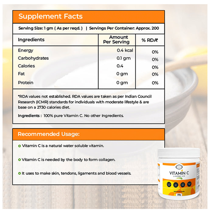 Fooding Vitamin C L-Ascorbic Acid