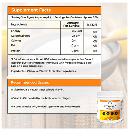 Fooding Vitamin C L-Ascorbic Acid
