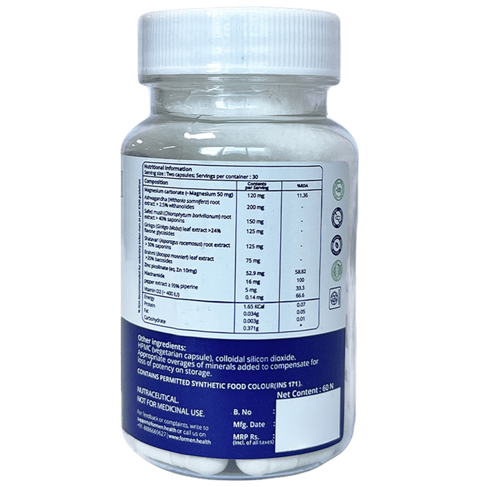 ForMen Perform+ | With Ashwagandha, Safed Musli, Vitamin D3 for Vitality & Strength | Capsule