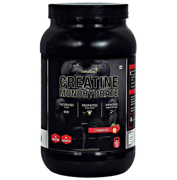 HerbalLeaf Creatine Monohydrate Sachet (6gm Each) Strawberry - Classic Derma