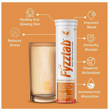 Fyzztab Effervescent Tablet (20 Tablet Each) Orange Sugar Free