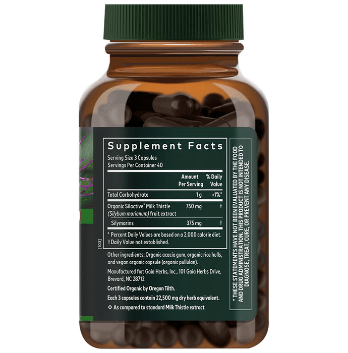 Gaia Herbs Milk Thistle Vegan Capsules