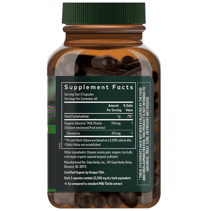 Gaia Herbs Milk Thistle Vegan Capsules
