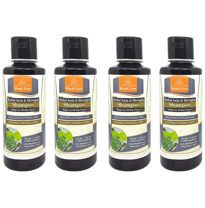Khadi Pure Amla & Bhringraj Shampoo (210ml Each) SLS & Paraben Free - Classic Derma