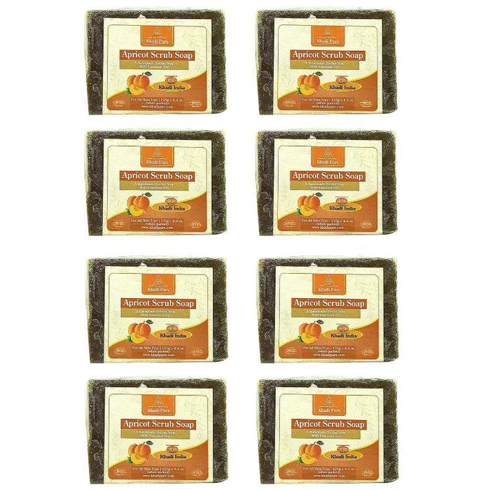 Khadi Pure Apricot Scrub Soap (125gm Each) - Classic Derma