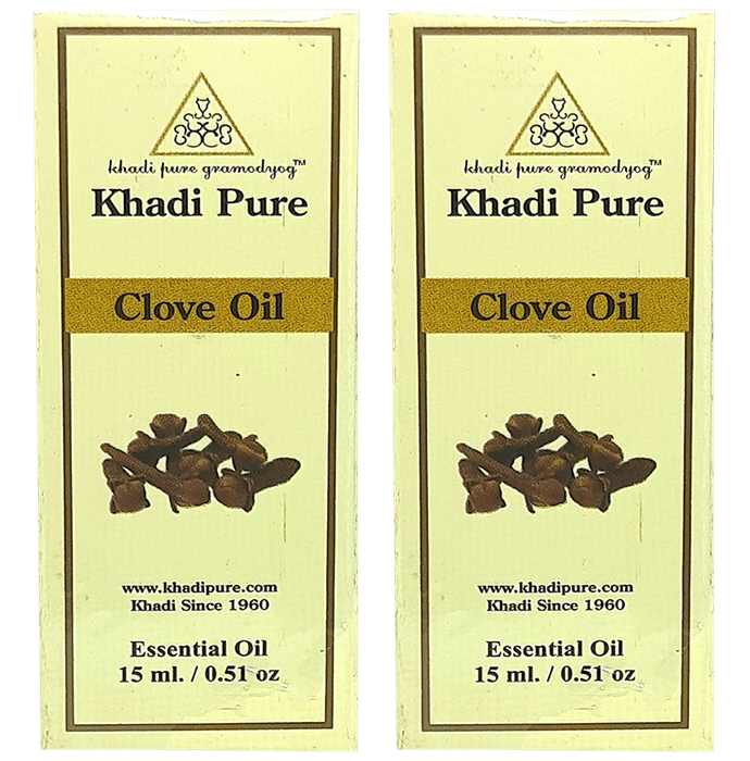 Khadi Pure Clove Essential Oil (15ml Each) - Classic Derma
