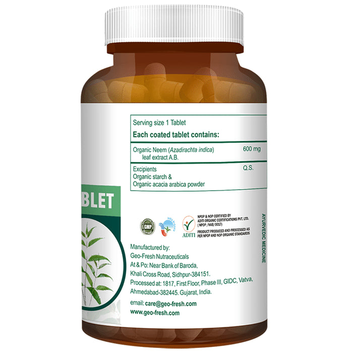 Geo Fresh Organic Neem 600mg Tablet