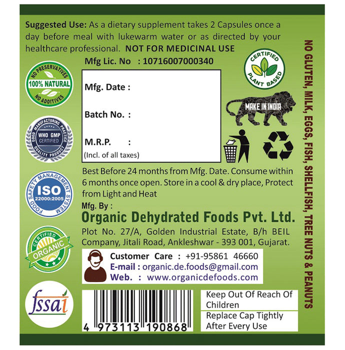 Geofresh Natural Plant Based & Organic Vitamin C Veg Capsule