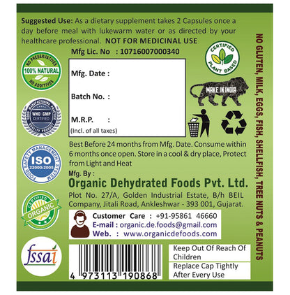 Geofresh Natural Plant Based & Organic Vitamin C Veg Capsule