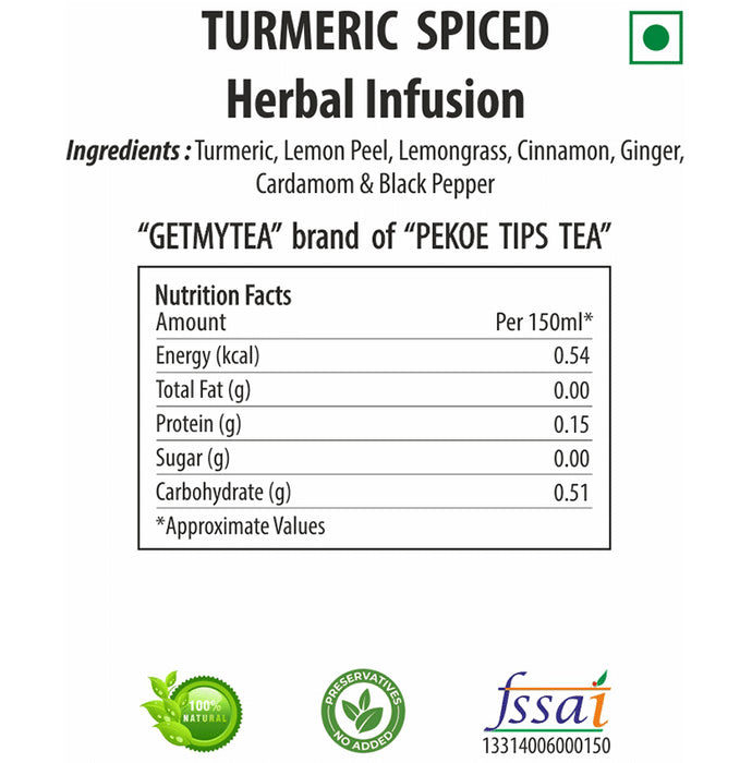Getmytea Turmeric Spiced Herbal Infusion