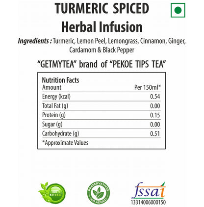 Getmytea Turmeric Spiced Herbal Infusion