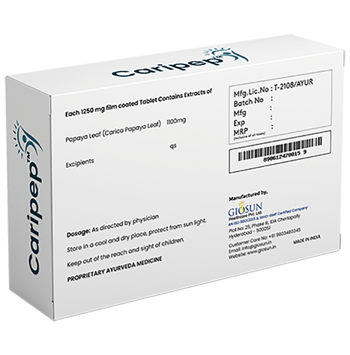 Giosun Caripep Carica Papaya Leaf Extract 1100mg Tablet