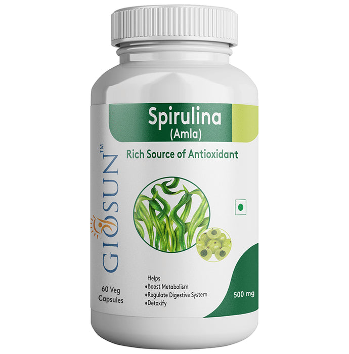 Giosun Spirulina (Amla) 500mg Veg Capsule - Classic Derma