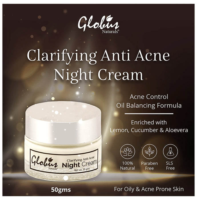 Globus Naturals Clarifying Anti Acne Night Cream