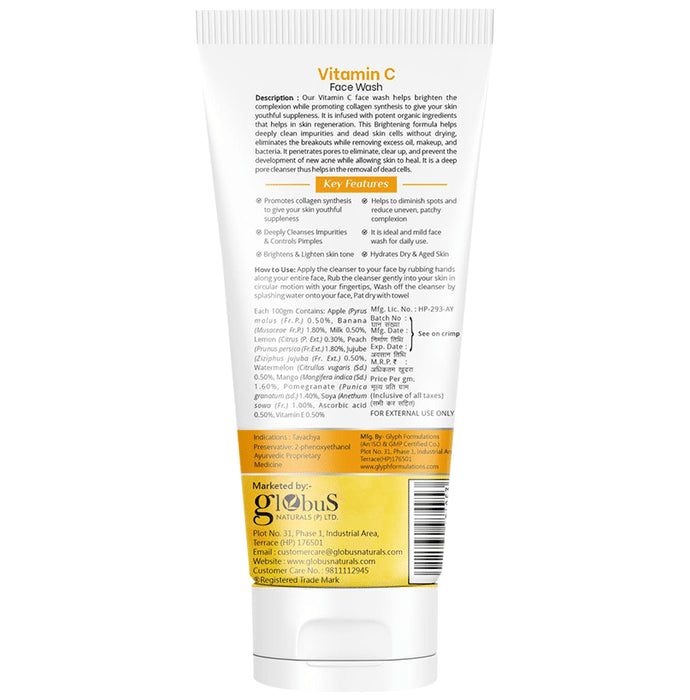 Globus Naturals Vitamin C Face Wash(75gm Each)