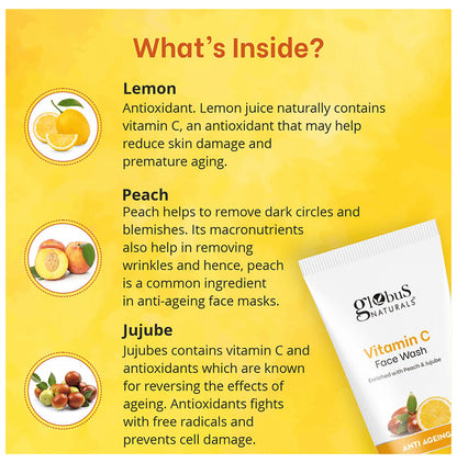 Globus Naturals Vitamin C Face Wash(75gm Each)